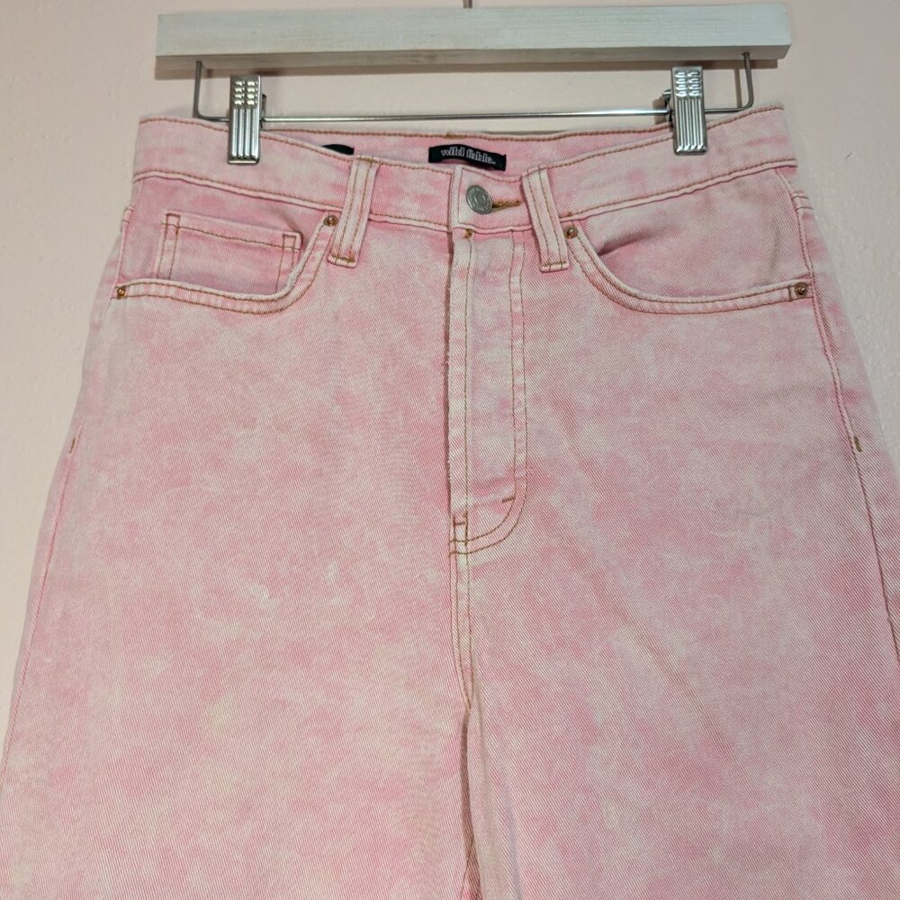 ⭐Wild Fable Women's Jeans Pants Pink Straight High Rise Cotton Blend Size 4⭐ - Picture 4 of 14